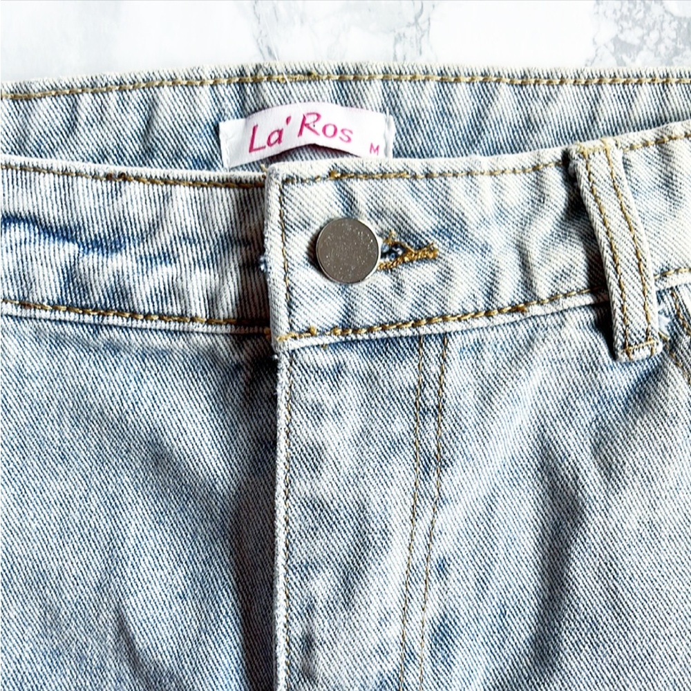 La’ Ros Asymmetrical Denim Skirt - Picture 6 of 11